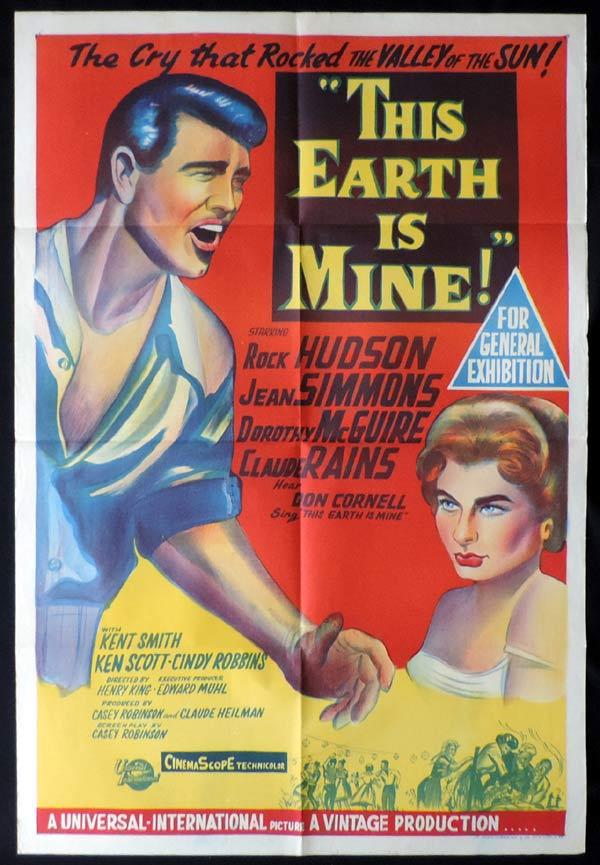 THIS EARTH IS MINE One Sheet Movie Poster Rock Hudson