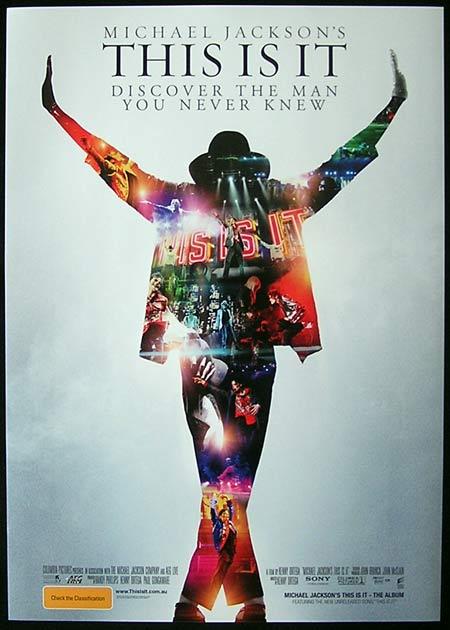 THIS IS IT Michael Jackson RARE Daybill Movie poster