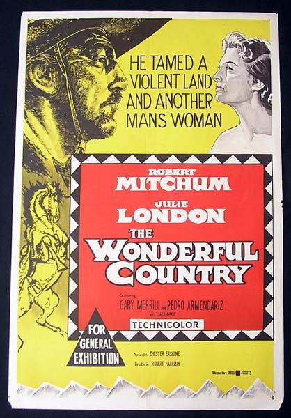 THIS WONDERFUL COUNTRY One Sheet Movie Poster Robert Mitchum
