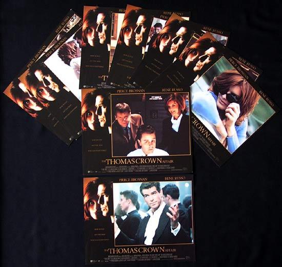 THOMAS CROWN AFFAIR Lobby Card Set 1999 Pierce Brosnan Rene Russo