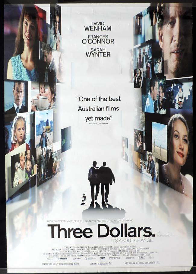 THREE DOLLARS Australian One sheet Movie poster David Wenham