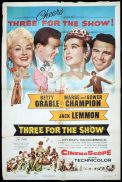 THREE FOR THE SHOW One Sheet Movie Poster Betty Grable