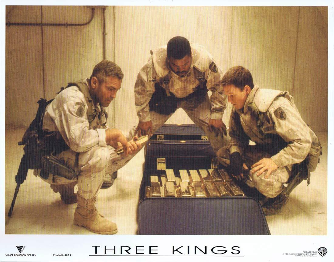 THREE KINGS Original Lobby Card 2 George Clooney Mark Wahlberg