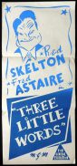THREE LITTLE WORDS Original Daybill Movie Poster Fred Astaire Red Skelton