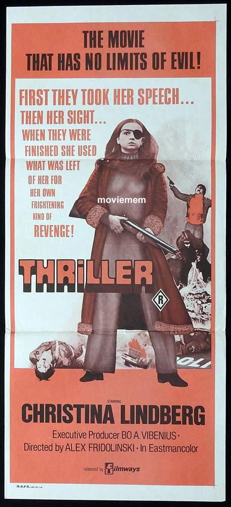 THRILLER A CRUEL PICTURE Original Daybill Movie Poster Christina Lindberg
