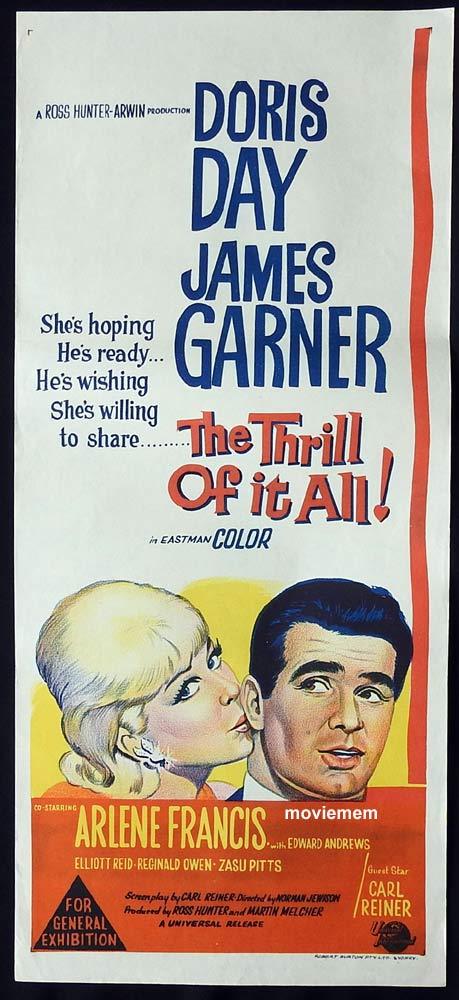THE THRILL OF IT ALL Original Daybill Movie Poster Doris Day James Garner