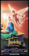 THUMBELINA Original Daybill Movie Poster Don Bluth Animation