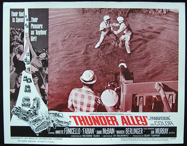 THUNDER ALLEY Lobby card 2 Annette Funicello Fabian Motor Racing