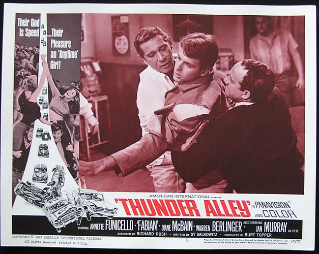 THUNDER ALLEY Lobby card 5 Annette Funicello Fabian Motor Racing
