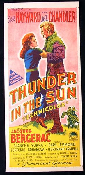 THUNDER IN THE SUN Original Daybill Movie Poster Claudette Colbert