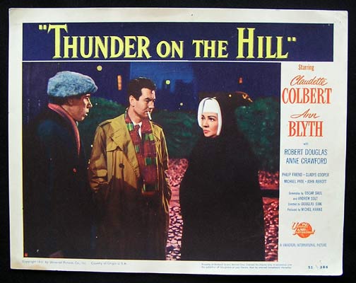 THUNDER ON THE HILL Lobby card 8 1951 Claudette Colbert Ann Blyth Douglas Sirk