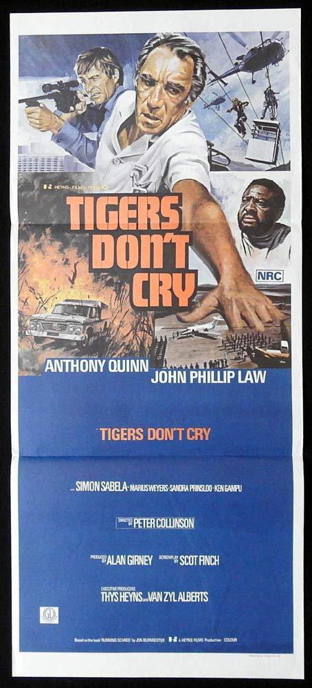 TIGERS DONT CRY Original Daybill Movie Poster Anthony Quinn John Phillip Law