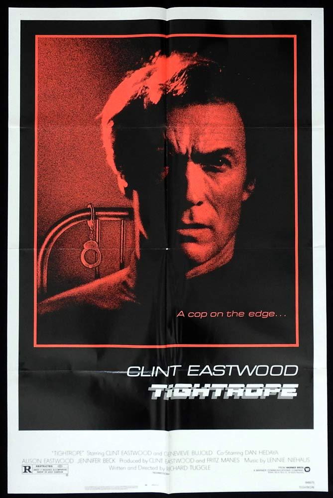 TIGHTROPE Original US One sheet Movie poster Clint Eastwood Geneviève Bujold