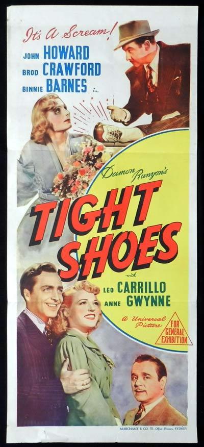 TIGHT SHOES Daybill Movie Poster Broderick Crawford Binnie Barnes