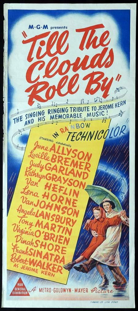 TILL THE CLOUDS ROLL BY Original daybill Movie Poster Judy Garland