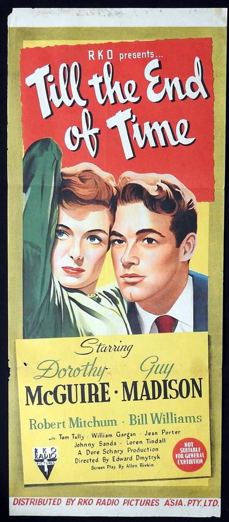 TILL THE END OF TIME Original Daybill Movie poster Dorothy McGuire Guy Madison