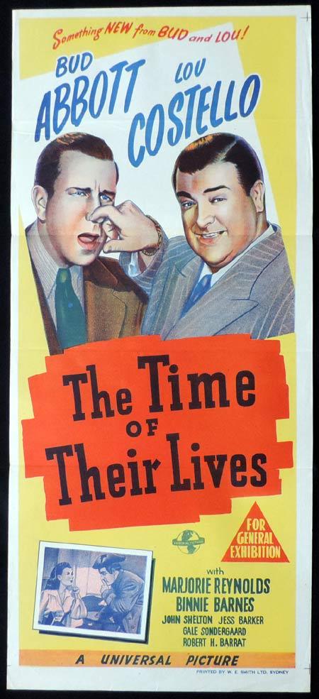 THE TIME OF OUR LIVES Original Daybill Movie Poster Abbott and Costello