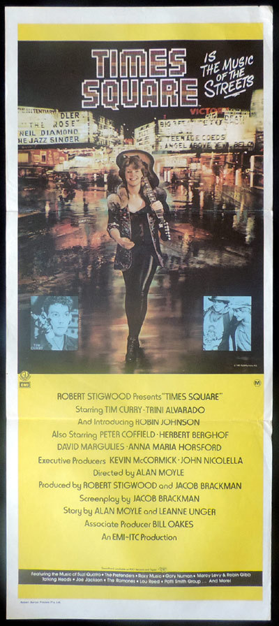 TIMES SQUARE Original Daybill Movie poster Tim Curry Trini Alvarado