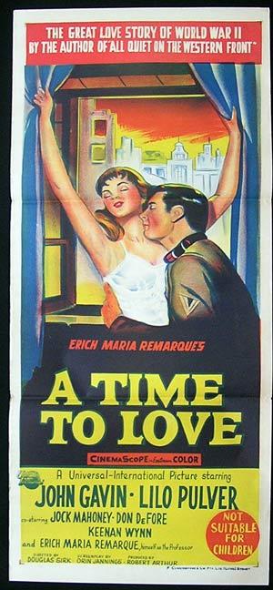 A TIME TO LOVE Movie poster John Gavin Lilo Pulver “A”
