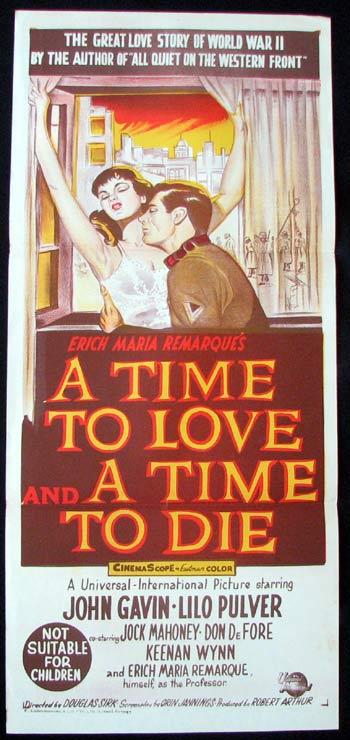A TIME TO LOVE A TIME TO DIE Movie poster John Gavin Lilo Pulver