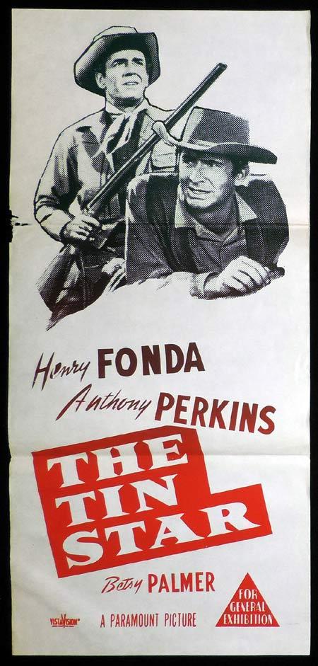 THE TIN STAR Original Daybill Movie Poster Anthony Perkins Henry Fonda