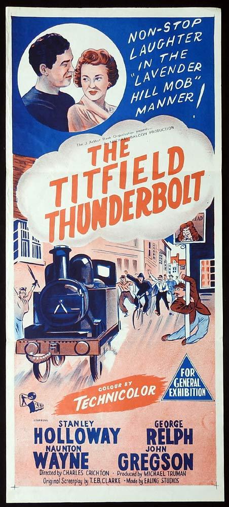 THE TITFIELD THUNDERBOLT Daybill Movie Poster Stanley Holloway 50sr
