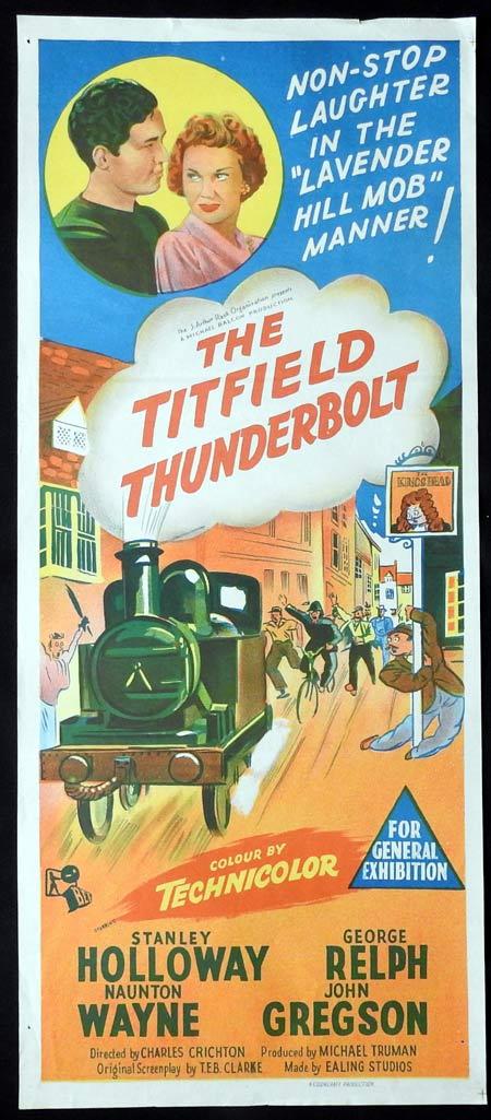 THE TITFIELD THUNDERBOLT Original daybill Movie Poster Stanley Holloway George Relph Naunton Wayne