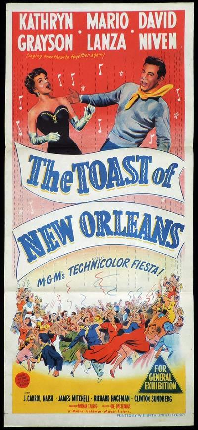 THE TOAST OF NEW ORLEANS Daybill Movie poster Mario Lanza