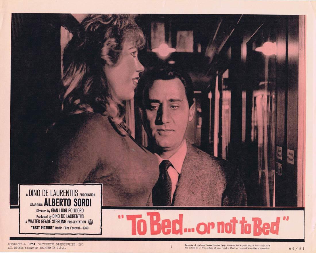 TO BED OR NOT TO BED Original Lobby Card Alberto Sordi
