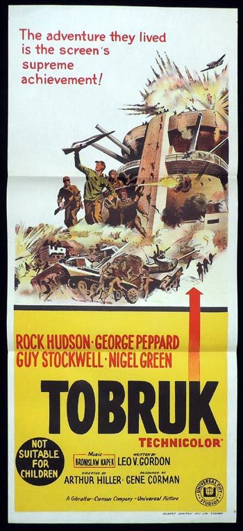 TOBRUK Daybill Movie poster Rock Hudson