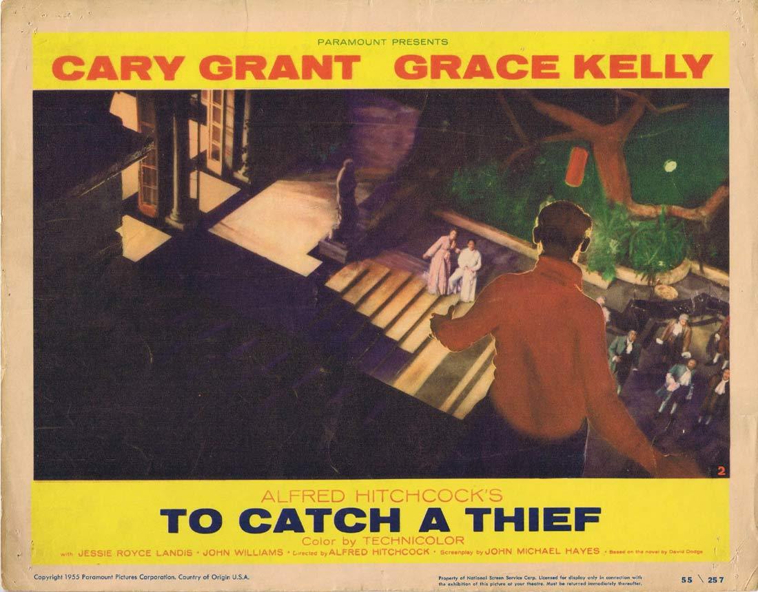 TO CATCH A THIEF Lobby Card 2 Alfred Hitchcock Cary Grant Grace Kelly