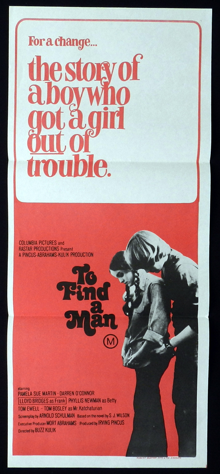 TO FIND A MAN Pamela Sue Martin Lloyd Bridges RARE Daybill Movie poster