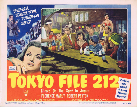 TOKYO FILE 212 1951 RKO Film Noir RARE Lobby Card 7