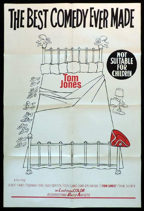 TOM JONES One Sheet Movie Poster Albert Finney Diane Cilento
