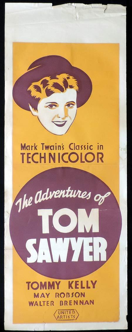 ADVENTURES OF TOM SAWYER Original Long Daybill Movie Poster Tommy Kelly May Robson
