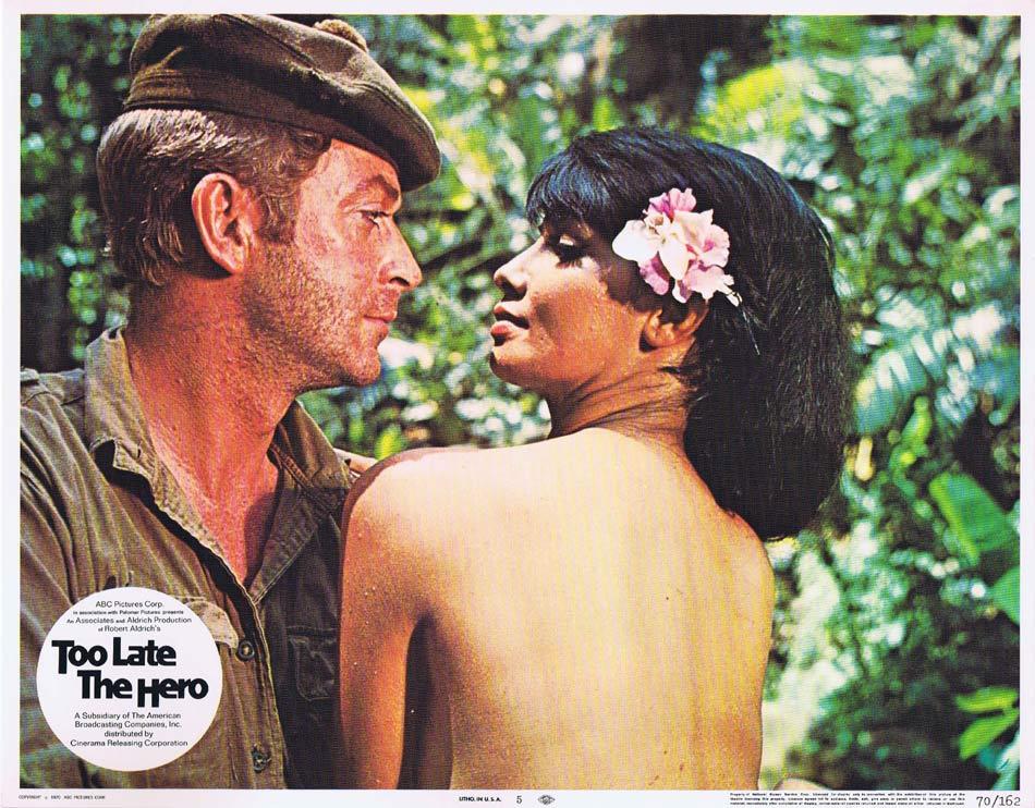 TOO LATE THE HERO Lobby Card 5 Michael Caine Henry Fonda Cliff Robertson
