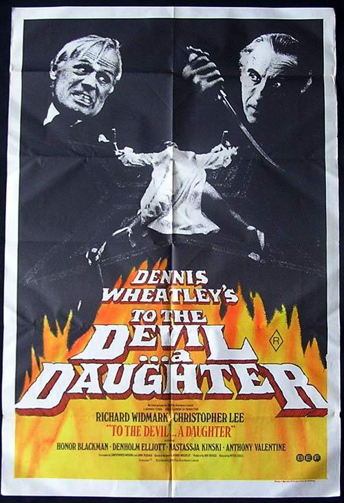 TO THE DEVIL A DAUGHTER Hammer Horror Original One sheet Movie poster ...