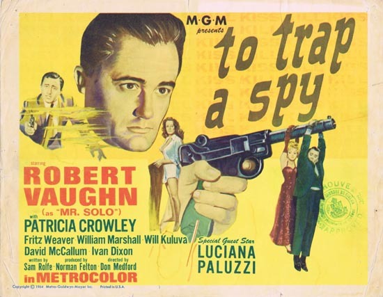 TO TRAP A SPY Title Lobby Card 1964 Man From Uncle