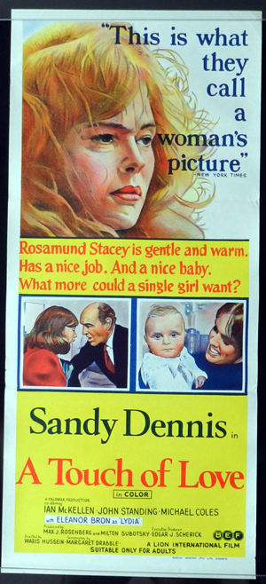 A TOUCH OF LOVE Daybill Movie poster Sandy Dennis