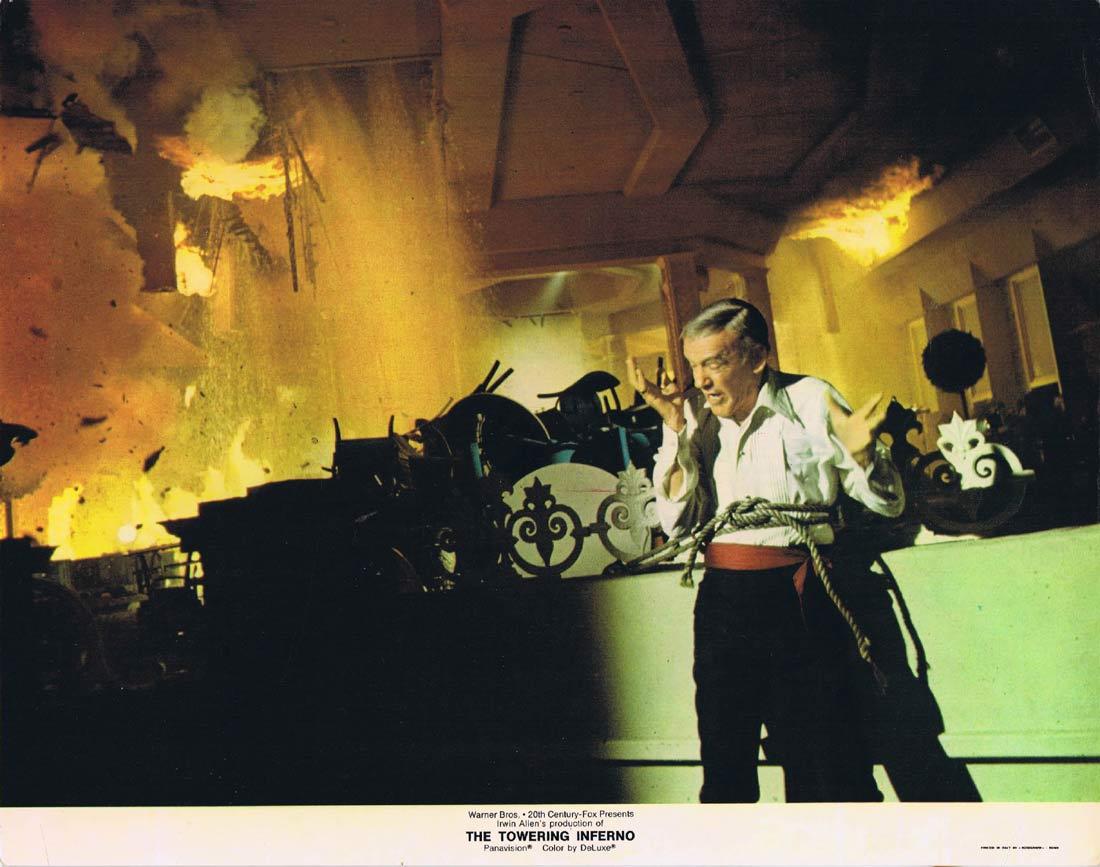 THE TOWERING INFERNO Original Lobby Card 2 Steve McQueen Paul Newman William Holden