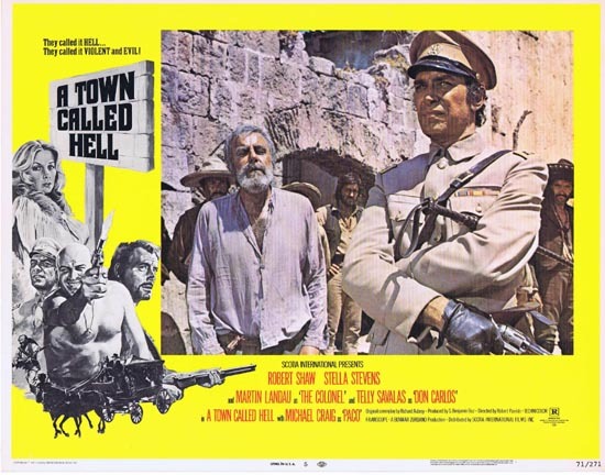 A TOWN CALLED HELL 1971 Robert Shaw Lobby card 5