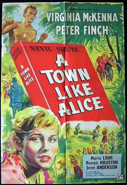 A TOWN LIKE ALICE Movie poster 1956 Classic AUSTRALIAN FILM Rare British One Sheet