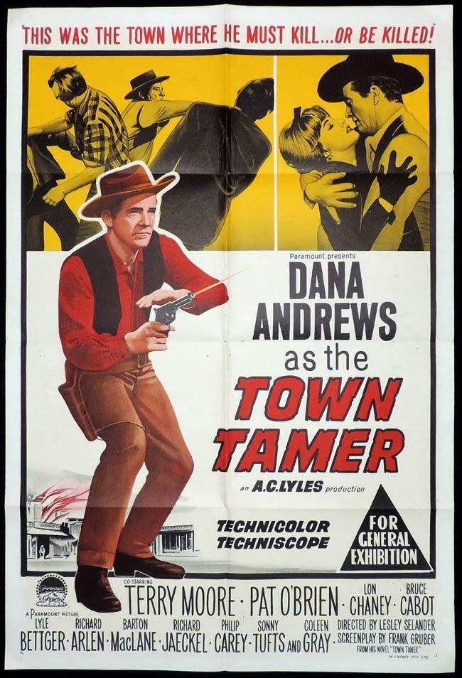 TOWN TAMER One Sheet Movie Poster Dana Andrews