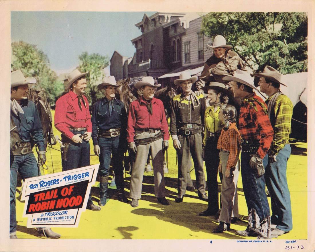 TRAIL OF ROBIN HOOD Lobby Card 4 Roy Rogers Trigger Dale Evans