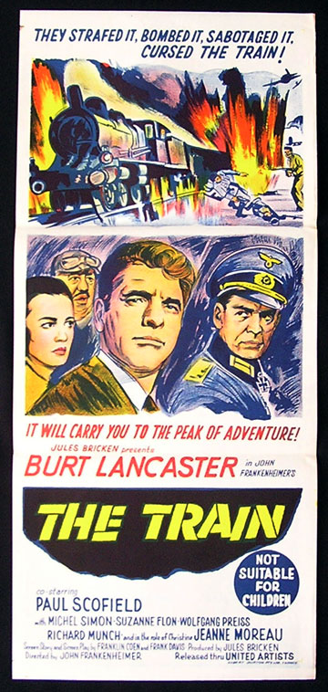 THE TRAIN Original Daybill Movie poster Burt Lancaster