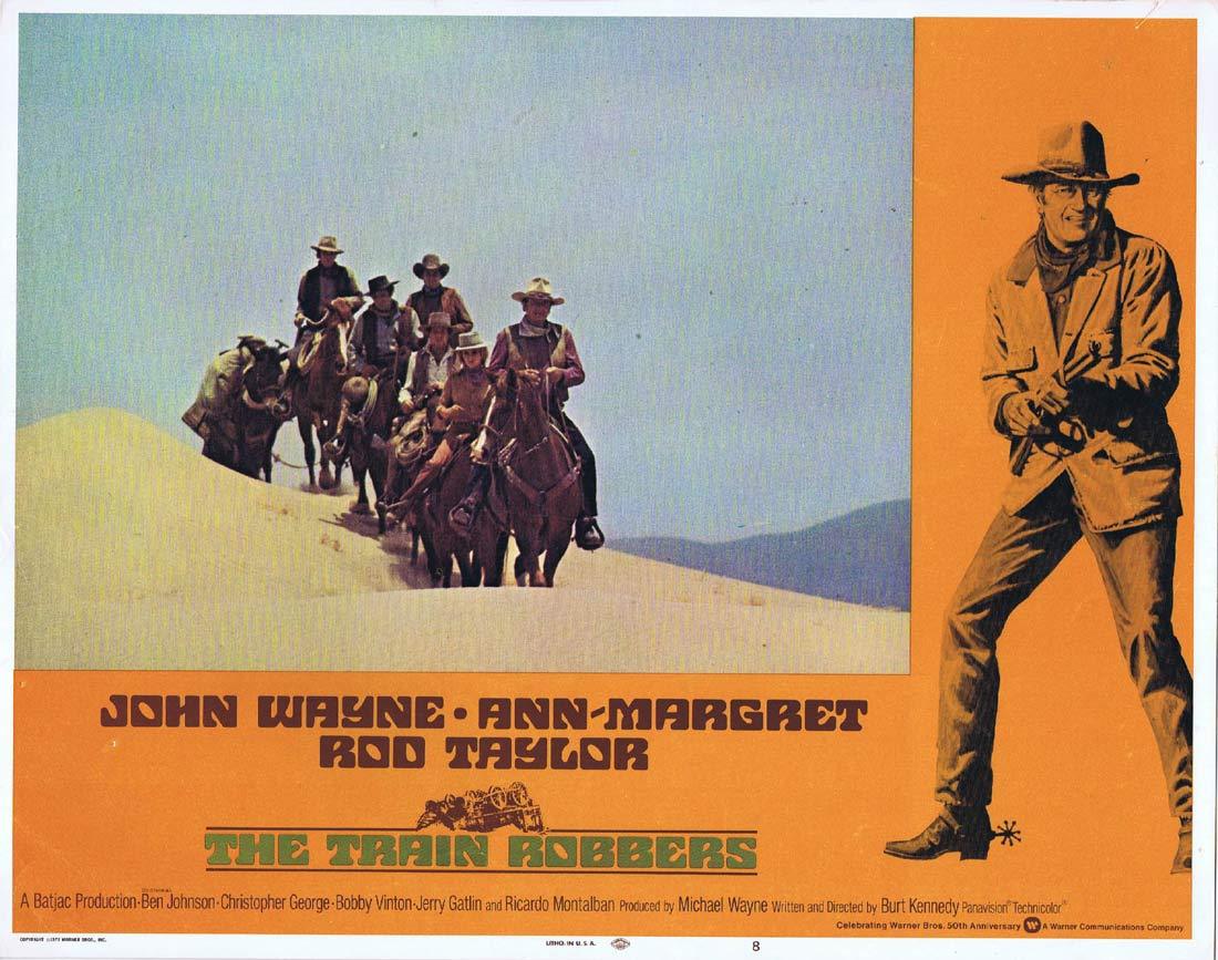 THE TRAIN ROBBERS Original Lobby Card 8 John Wayne Ann-Margret