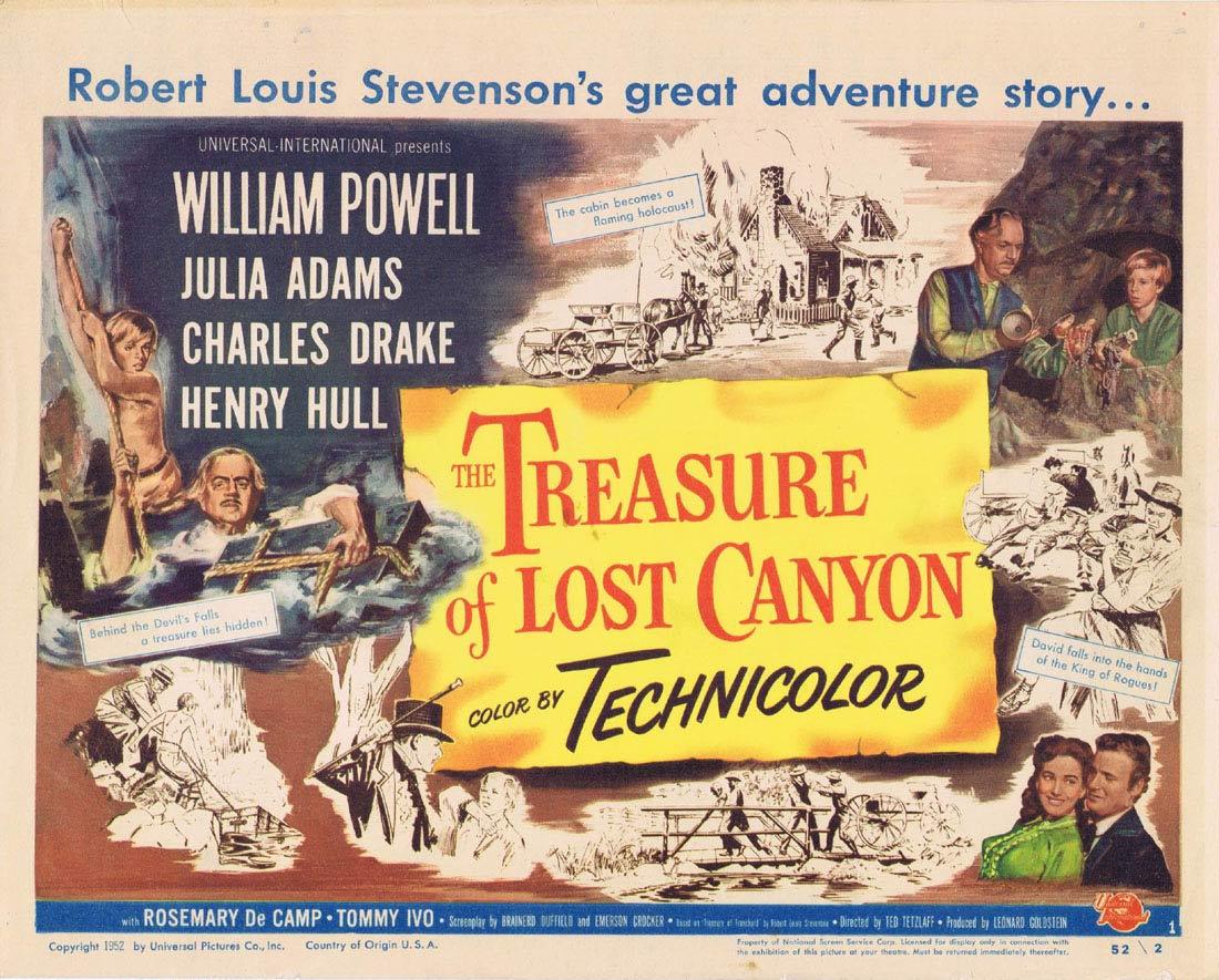 THE TREASURE OF LOST CANYON Title Lobby Card William Powell Julie Adams Charles Drake