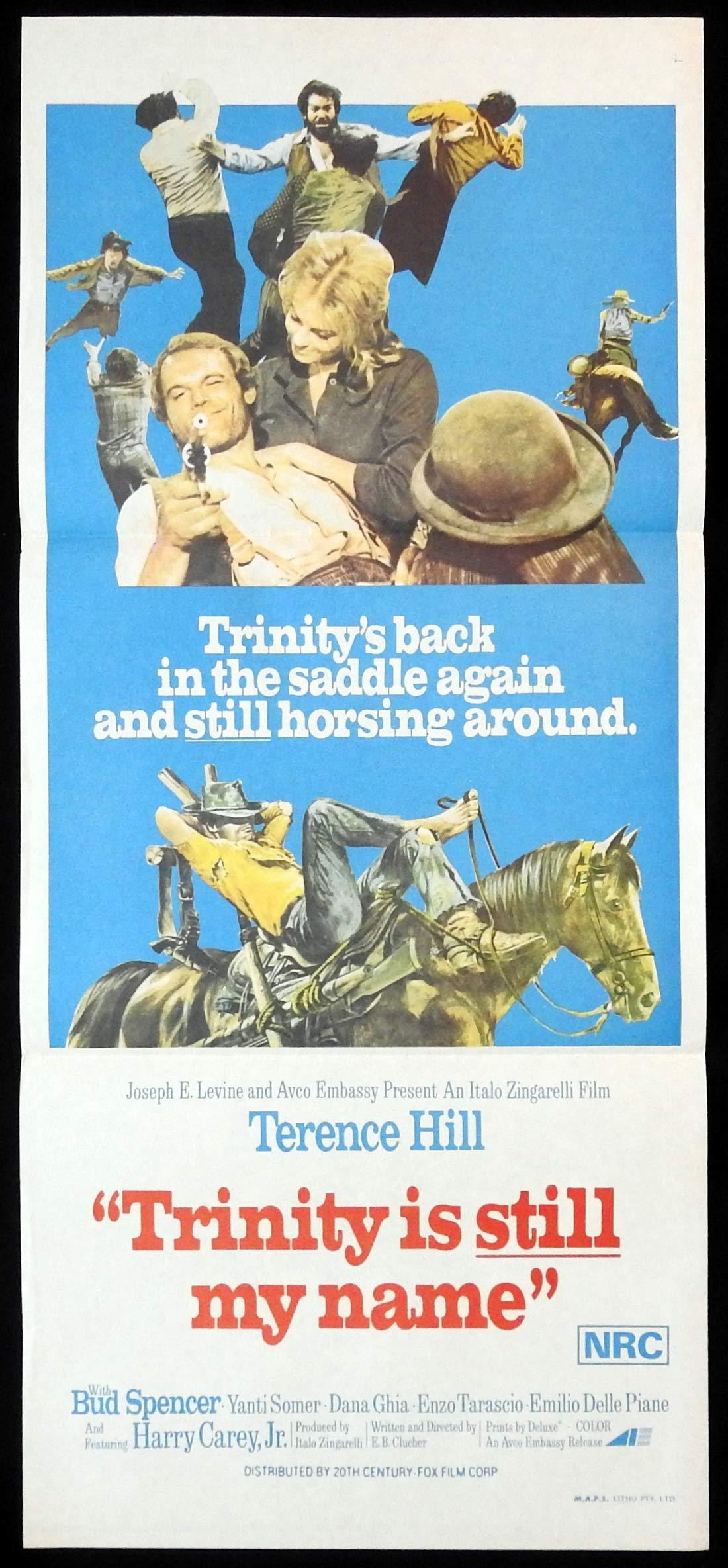 TRINITY IS STILL MY NAME Original Daybill Movie Poster Terence Hill Bud Spencer