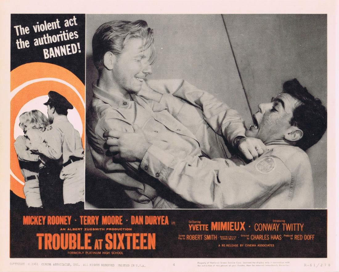 TROUBLE AT SIXTEEN Lobby Card 4 Mickey Rooney Terry Moore Yvette Mimieux 1961r