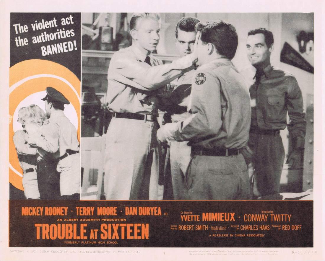 TROUBLE AT SIXTEEN Lobby Card 5 Mickey Rooney Terry Moore Yvette Mimieux 1961r